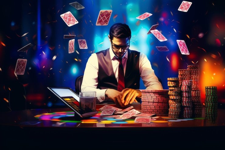 Live dealer in hondatoto web Free Bet Blackjack studio preparing cards